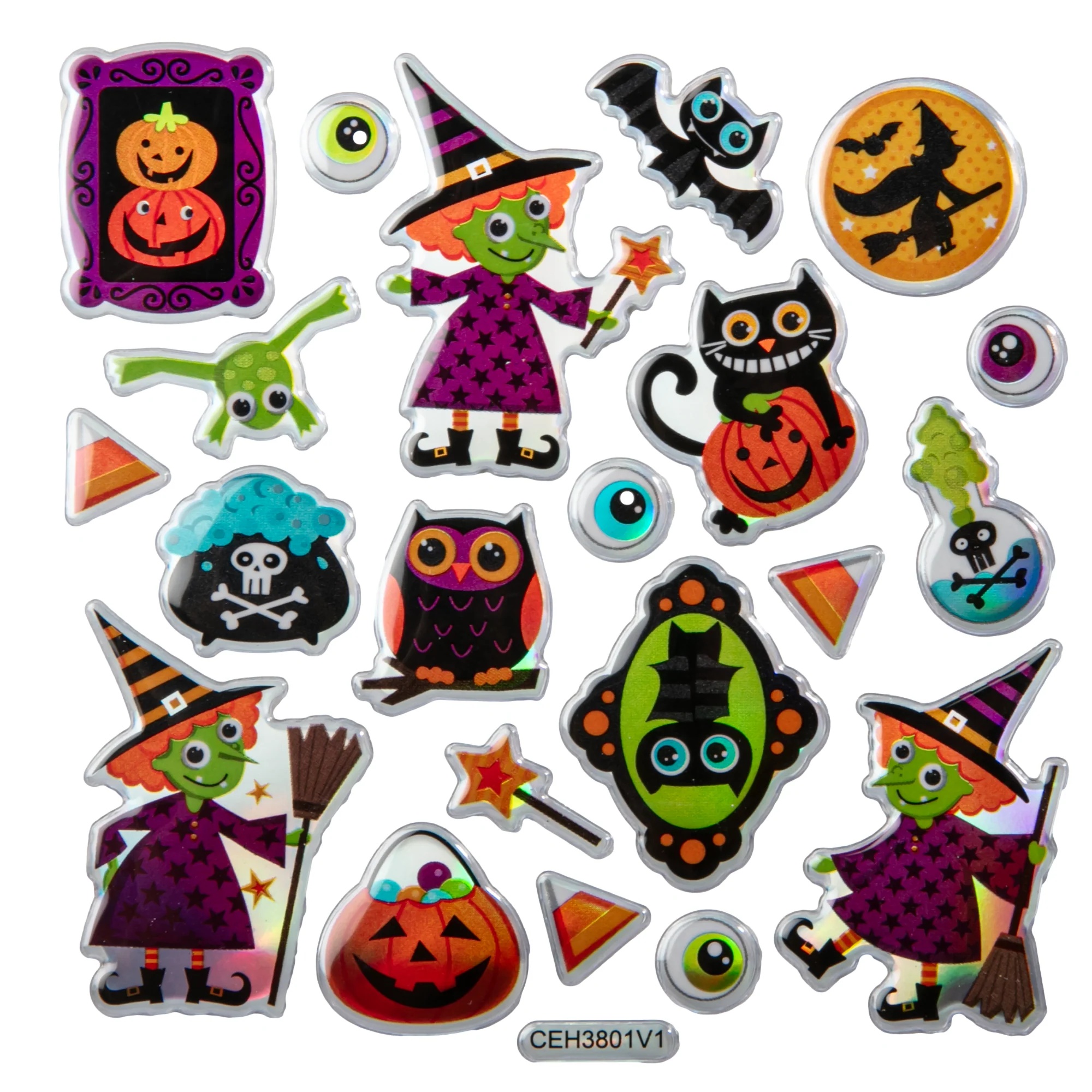 Art Star Halloween Witches and Friends Sticker Pack 180 x 105mm Contains 40 Stickers - Image 3
