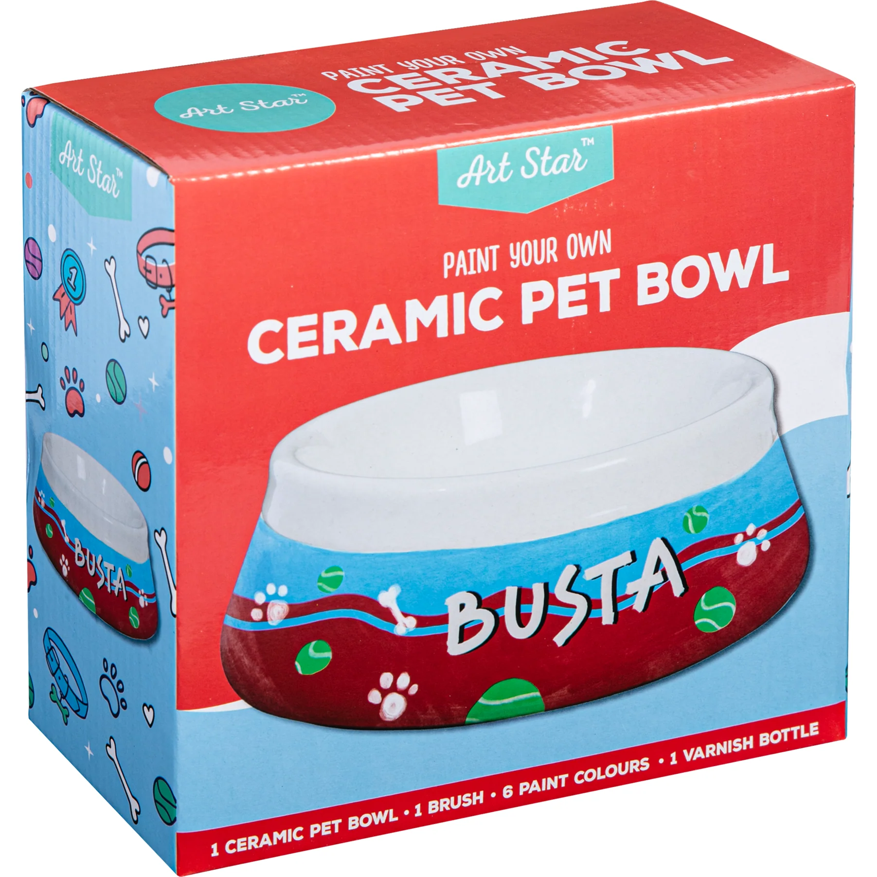 Art Star Paint Your Own Ceramic Pet Bowl (17.8 x 17.8 x 6.5cm) - Image 4