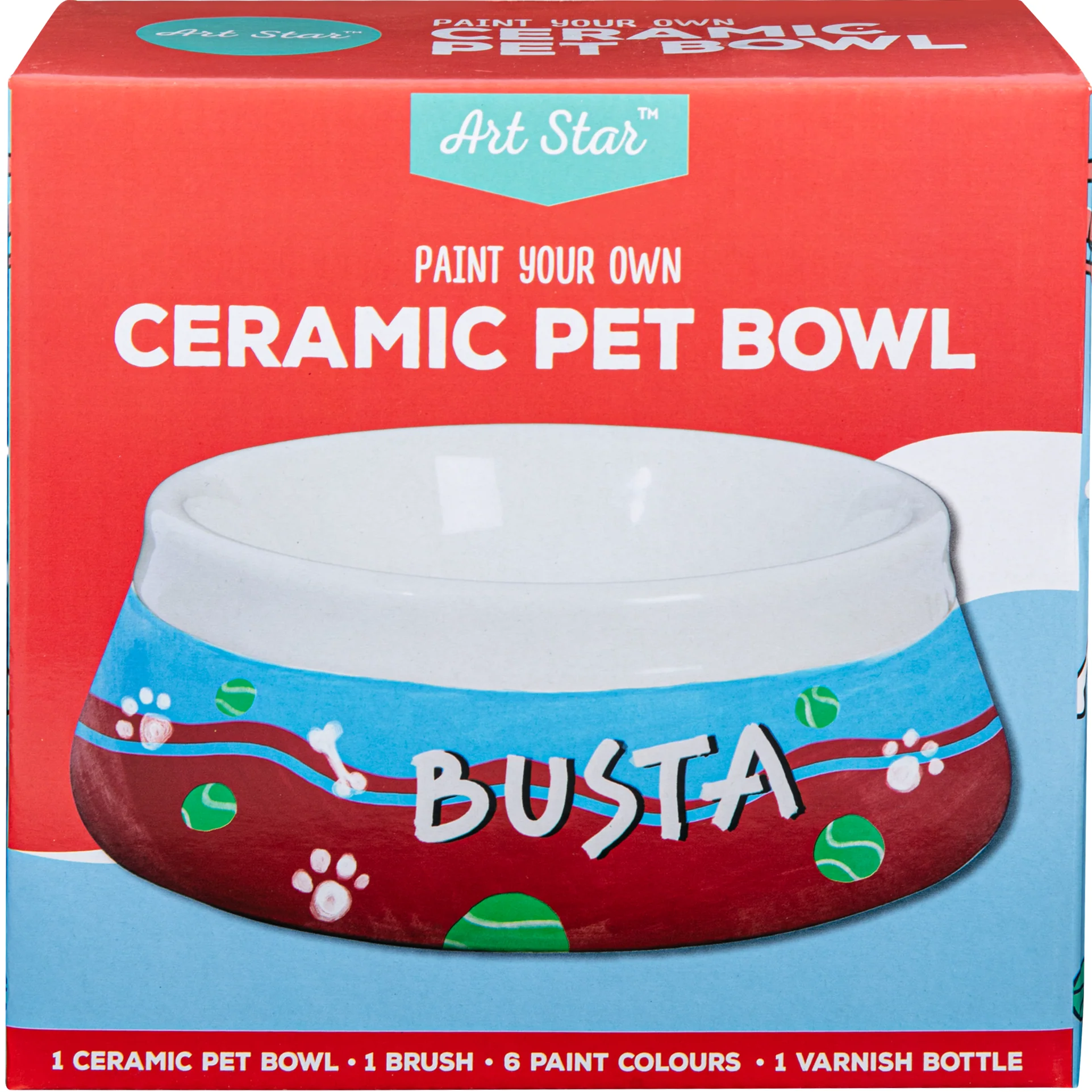 Art Star Paint Your Own Ceramic Pet Bowl (17.8 x 17.8 x 6.5cm) - Image 5