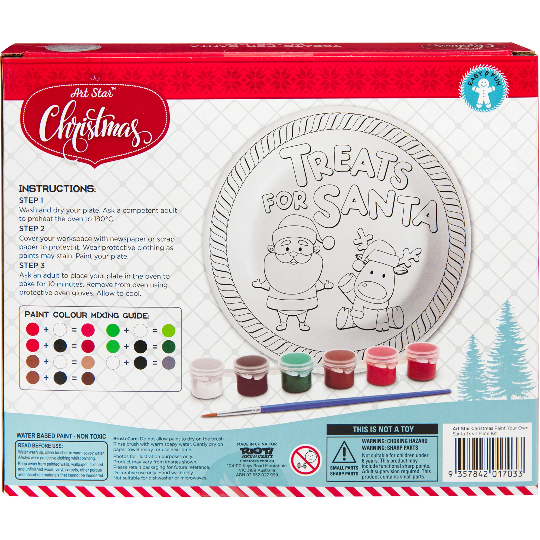 Art Star Christmas Treats for Santa Plate Kit - Image 4