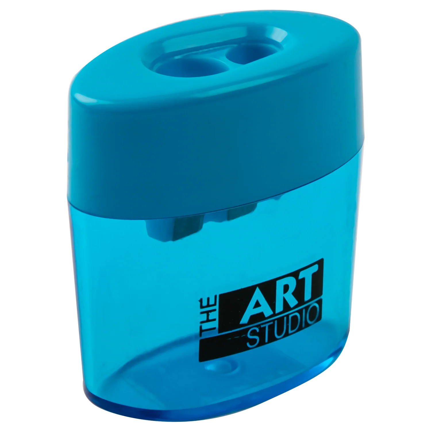 The Art Studio 2 Hole Oval Pencil Sharpener With Catcher