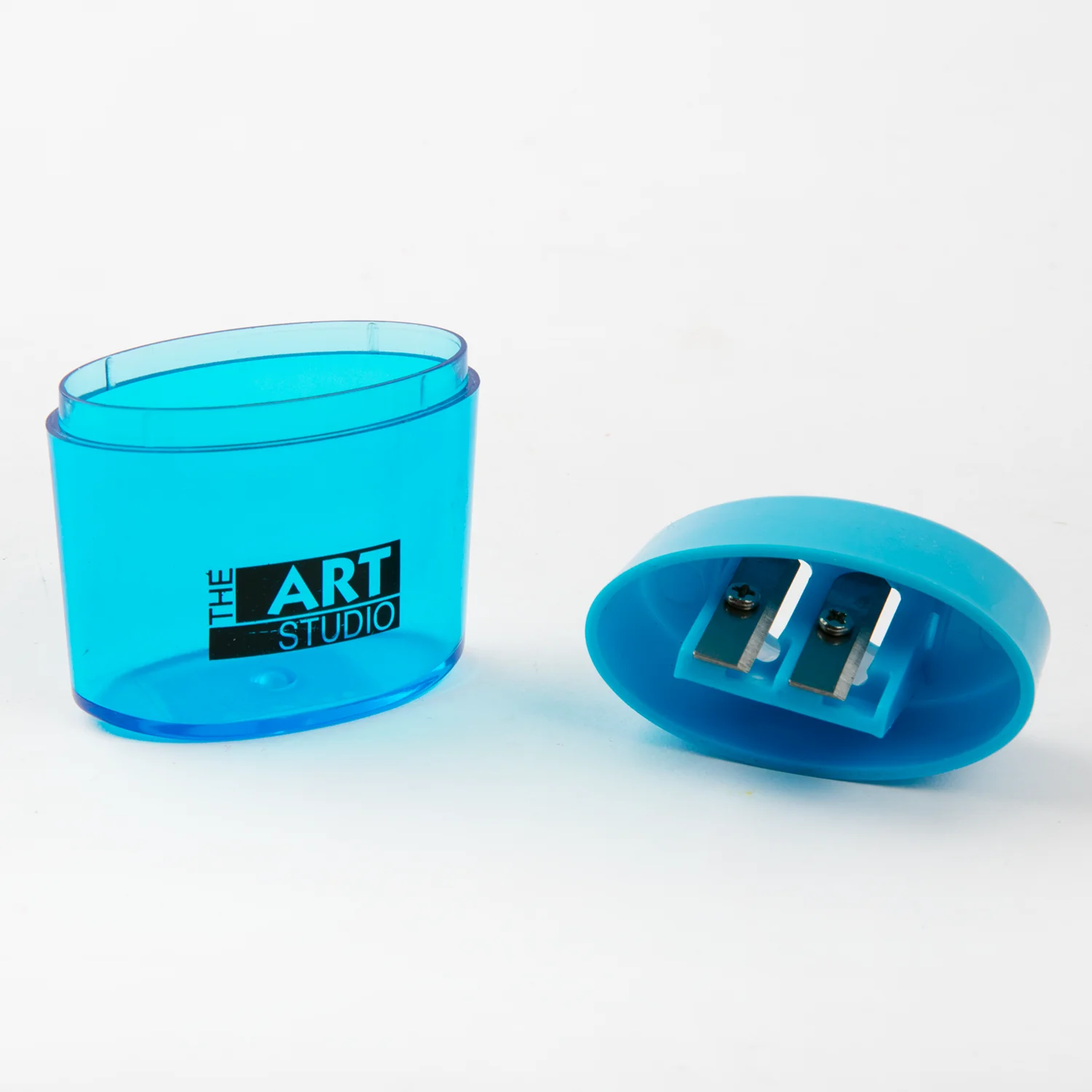The Art Studio 2 Hole Oval Pencil Sharpener With Catcher - Image 3