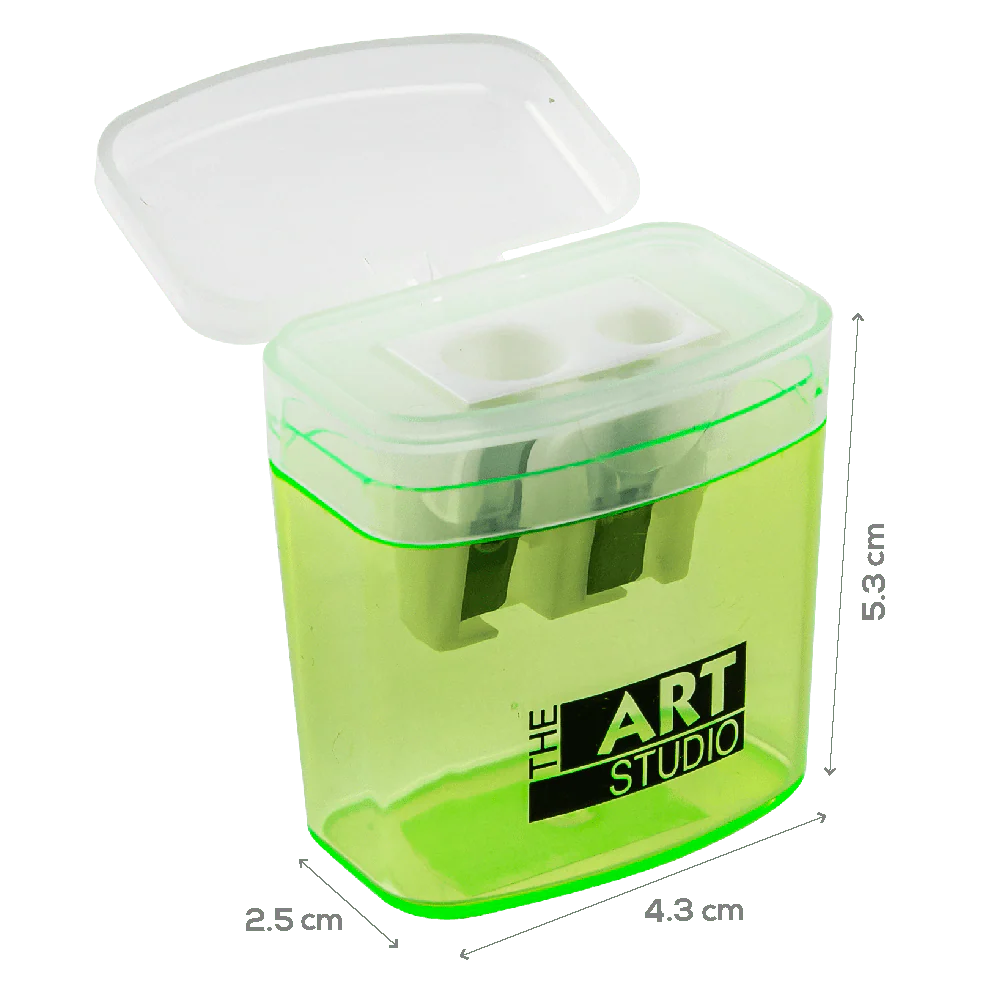 The Art Studio 2 Hole Pencil Sharpener with Catcher Bulk 20 pack - Image 5