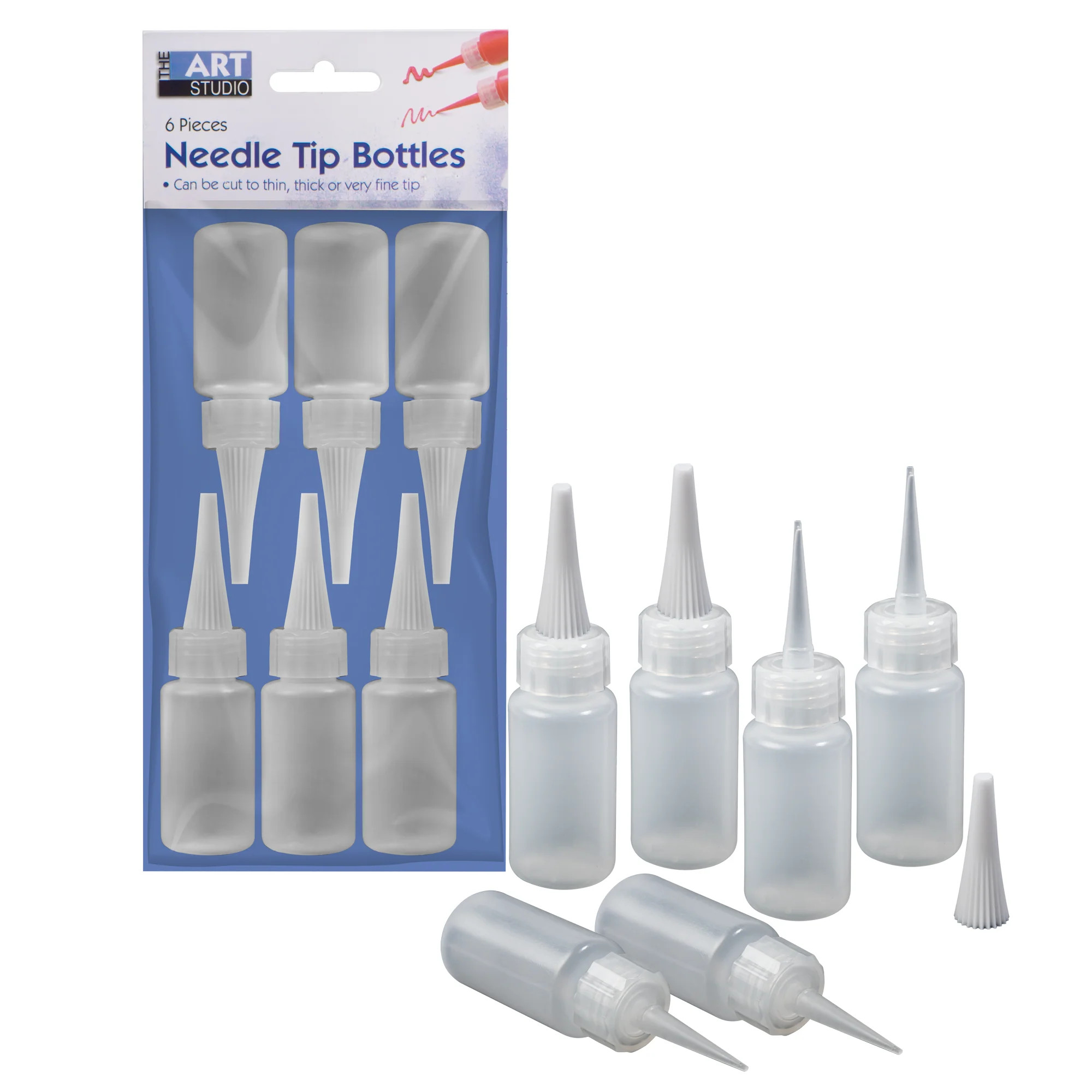 The Art Studio Needle Tip Bottle Applicator 29ml 6 Pieces