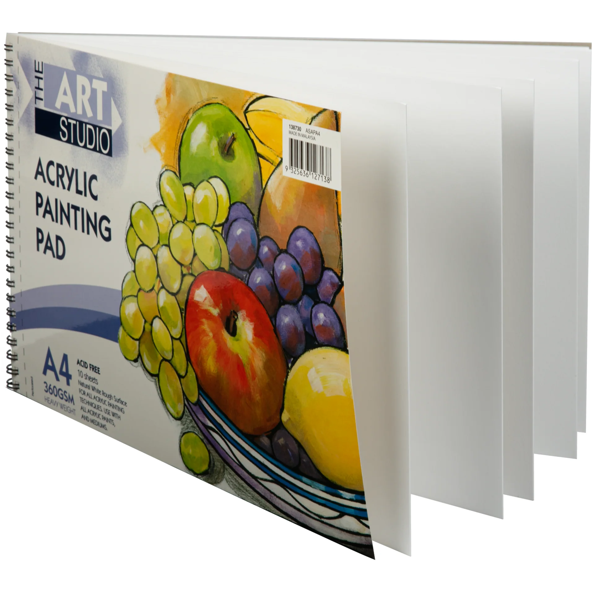 The Art Studio 360gsm Acrylic Painting Pad A4 10 Sheets - Image 5