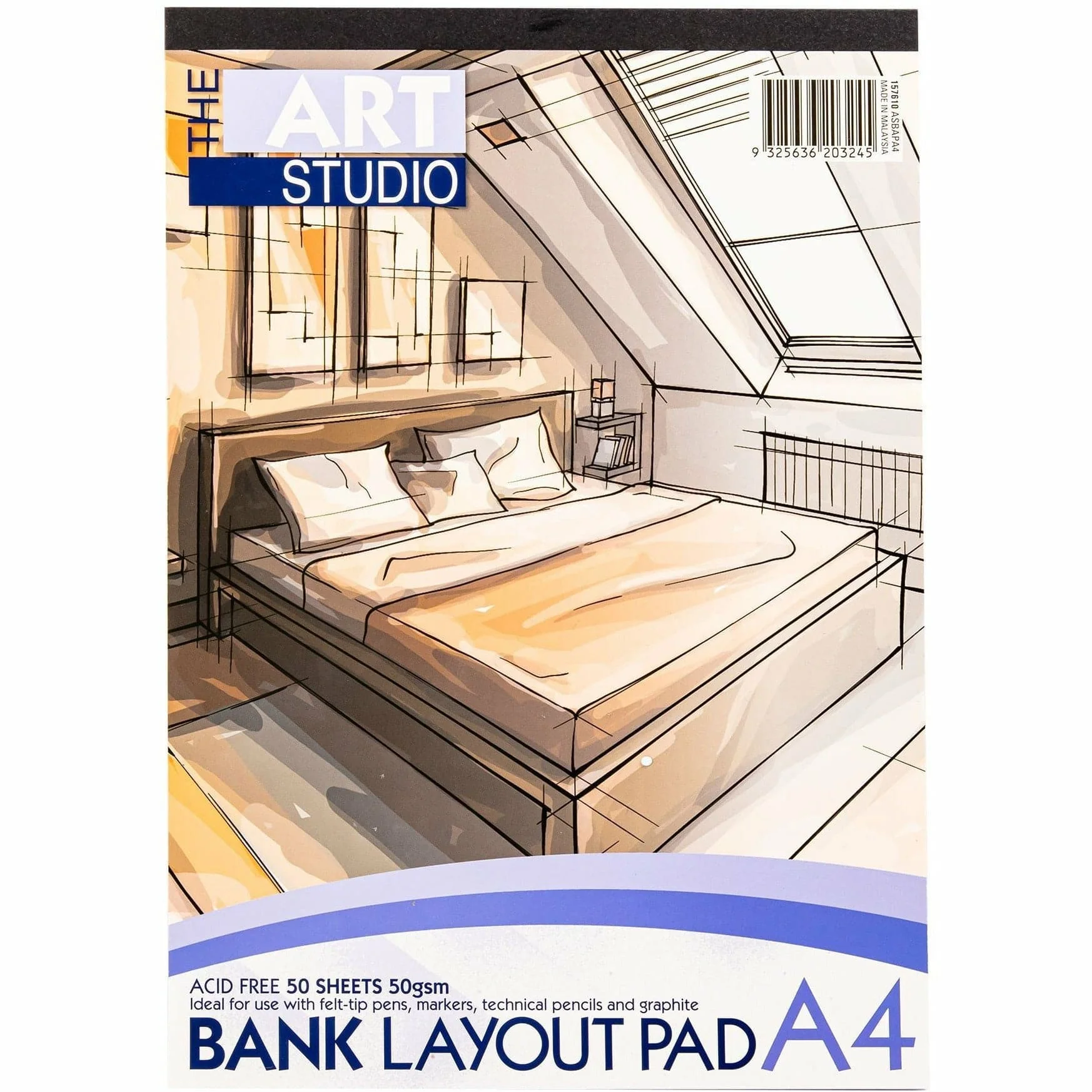 The Art Studio A4 Bank Layout 50gsm Pad 50 Sheets