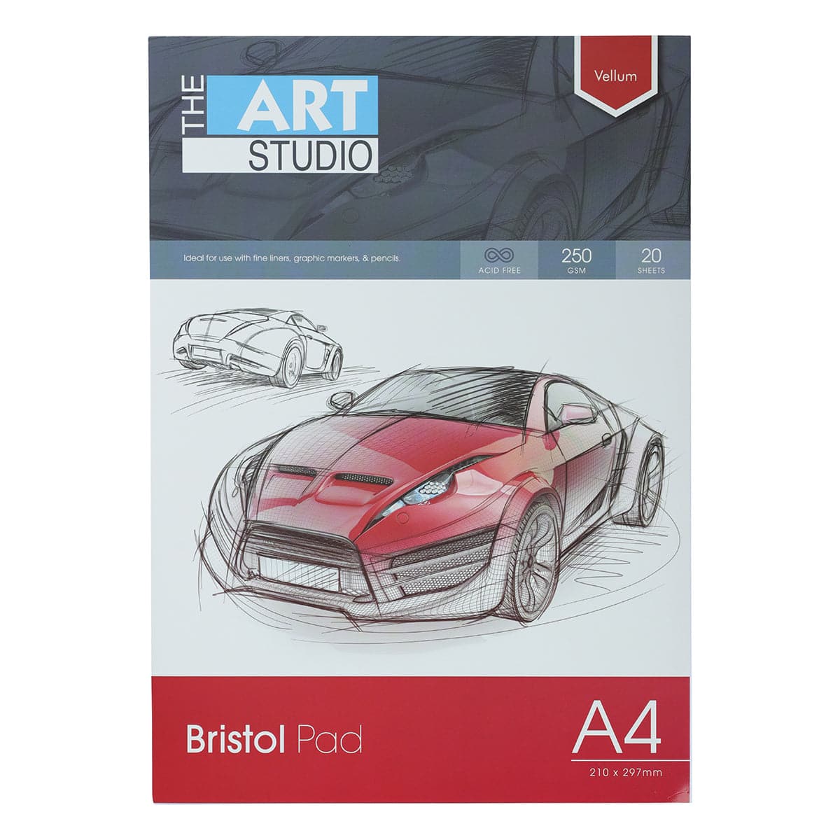 The Art Studio A4 Bristol Paper Vellum 250gsm 20 sheets - Image 2