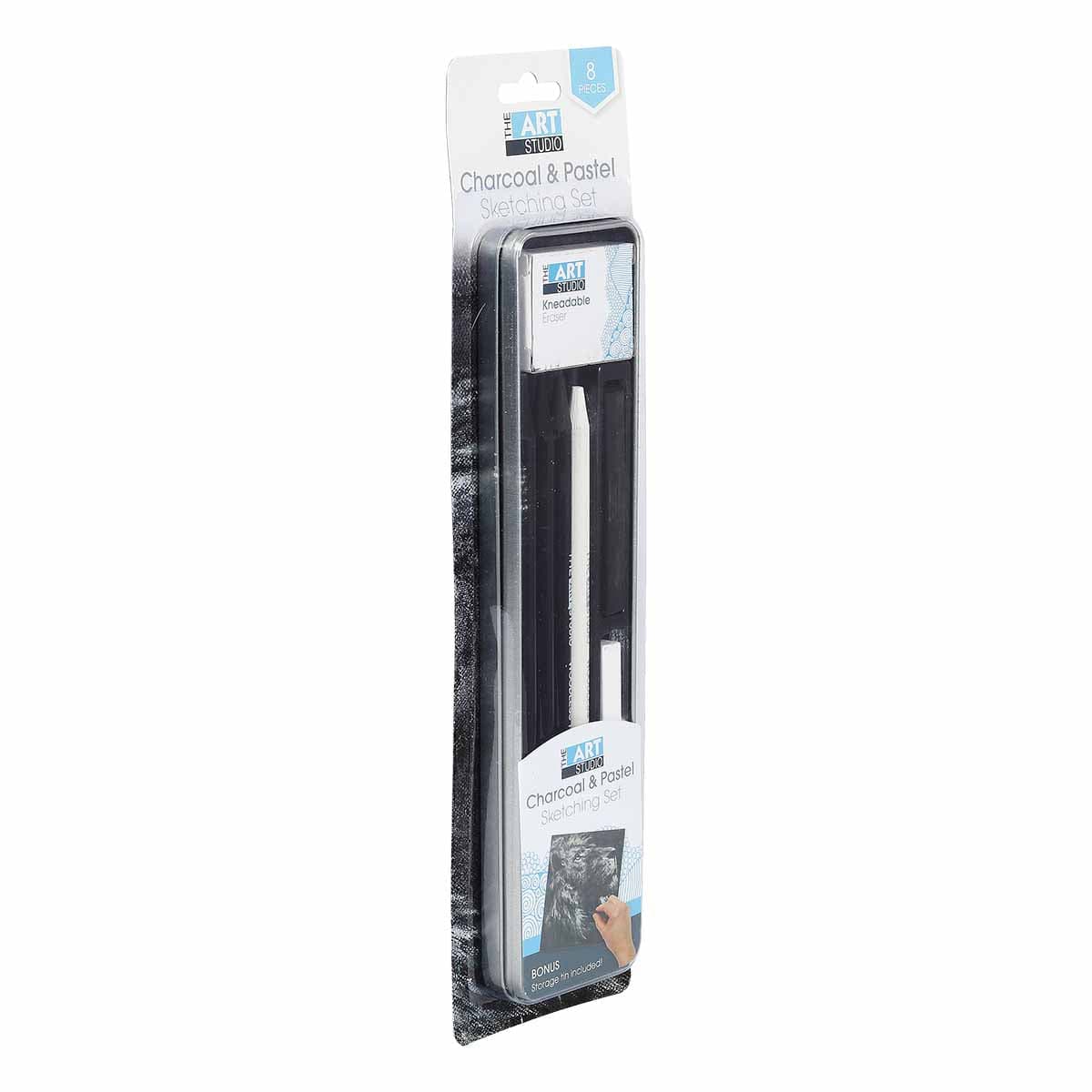 The Art Studio Charcoal & Pastel Tin Set - Image 2