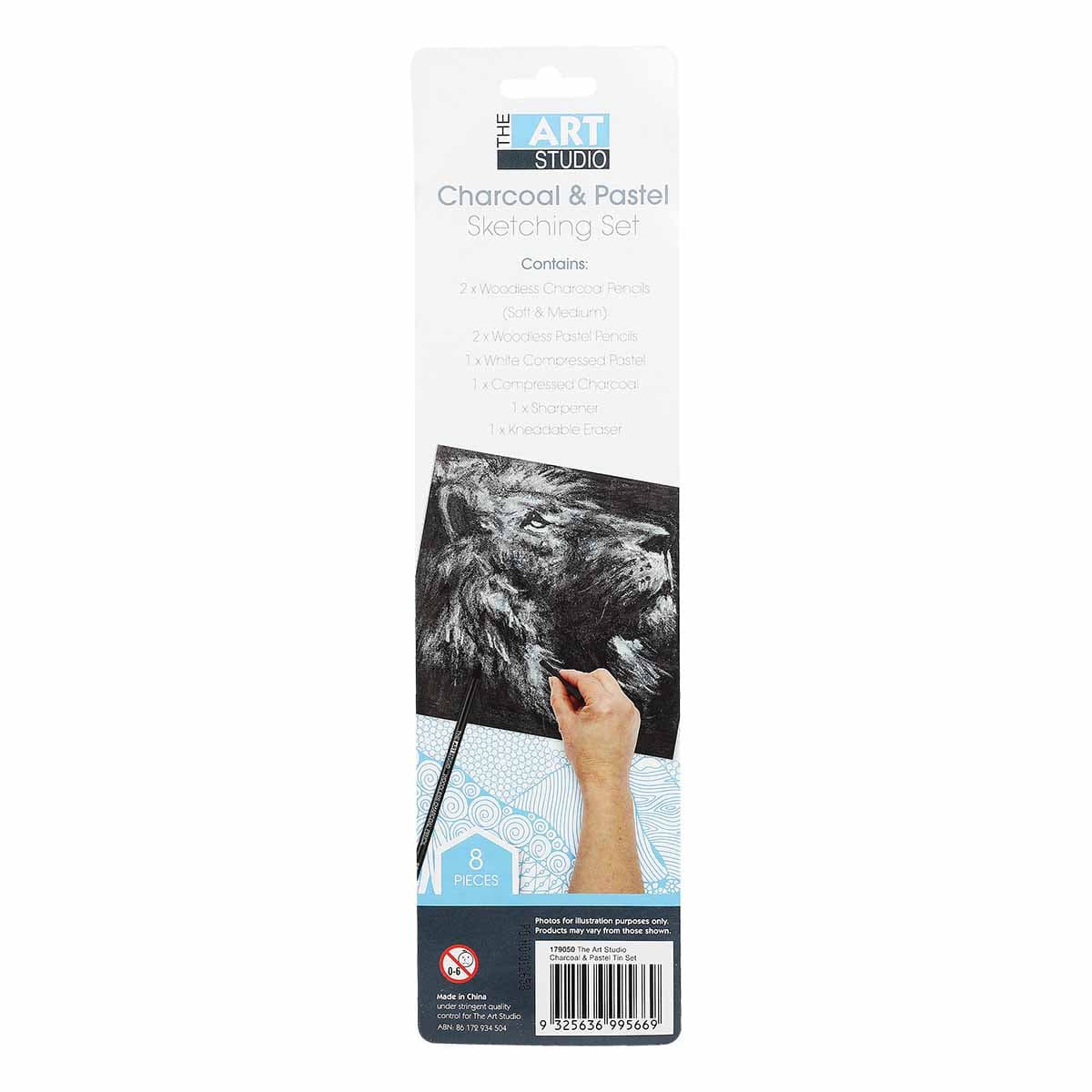 The Art Studio Charcoal & Pastel Tin Set - Image 3