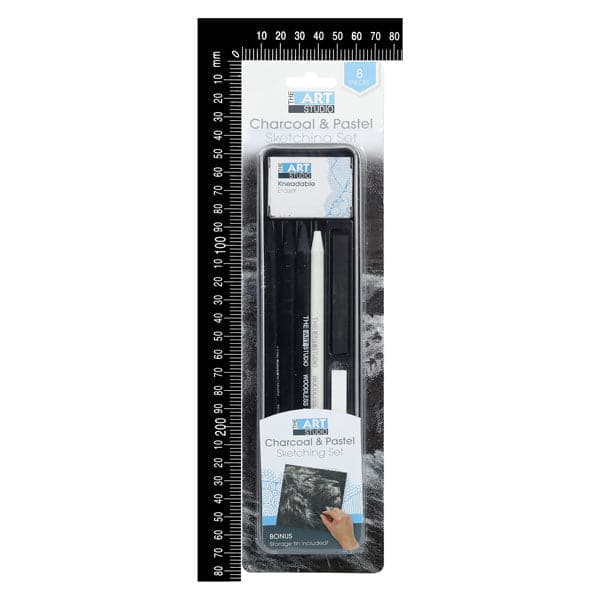 The Art Studio Charcoal & Pastel Tin Set - Image 4