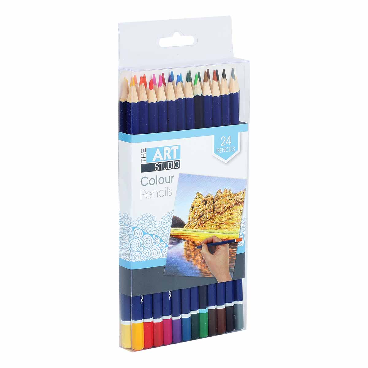The Art Studio Coloured Pencils Assorted Colours 24 Pack - Image 3