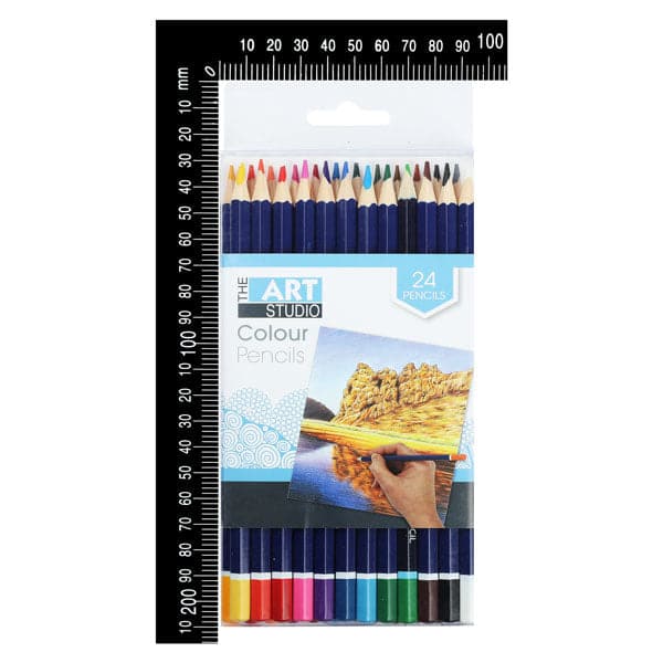 The Art Studio Coloured Pencils Assorted Colours 24 Pack - Image 5