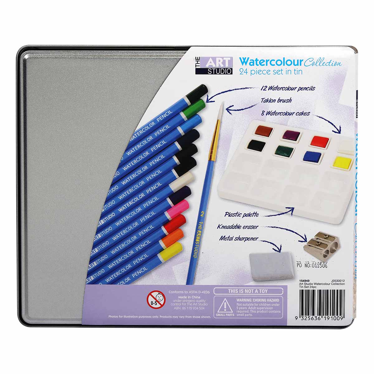 The Art Studio Watercolour Collection Tin Set (24 Pieces) - Image 4