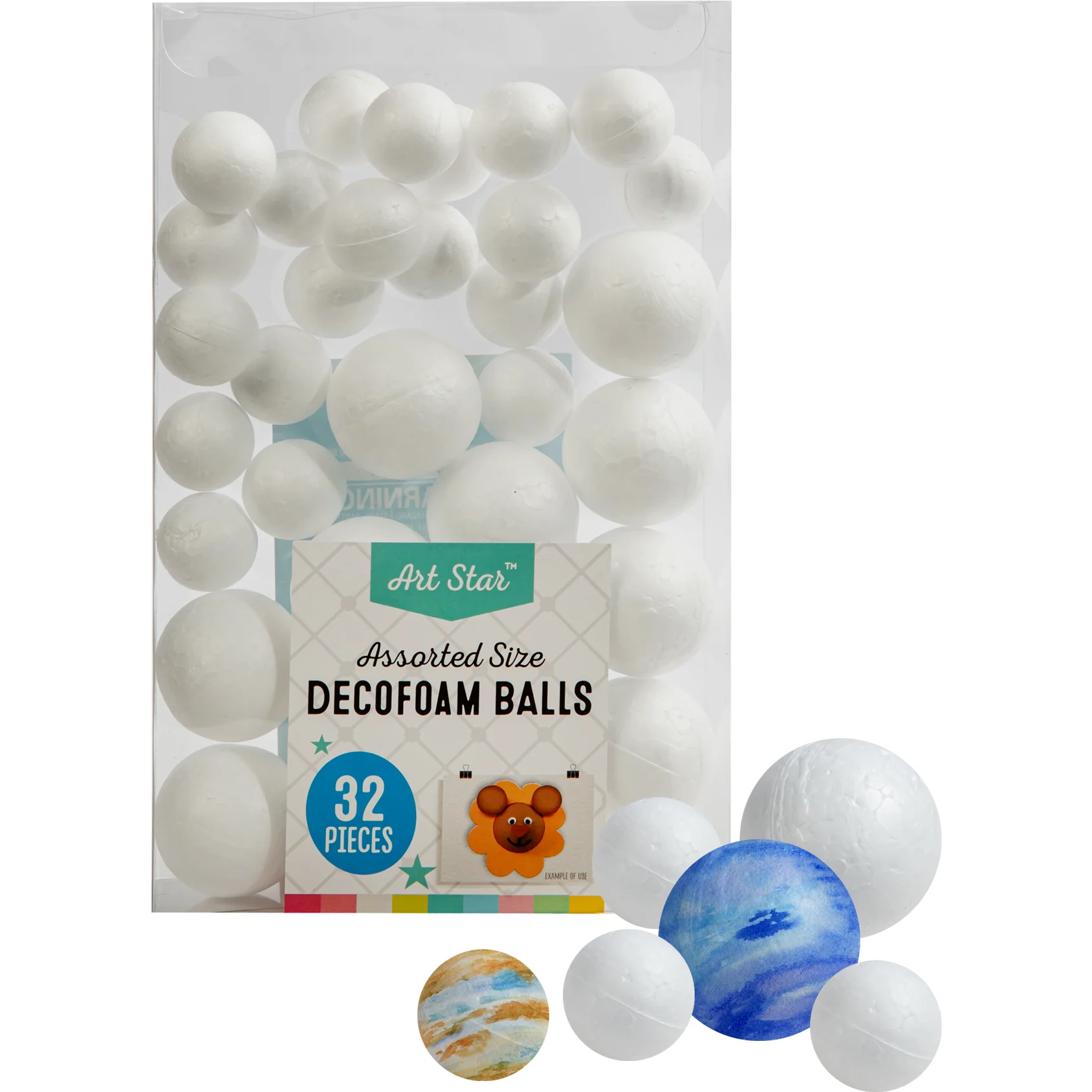 Art Star Decofoam Balls Assorted Size 32 Pieces
