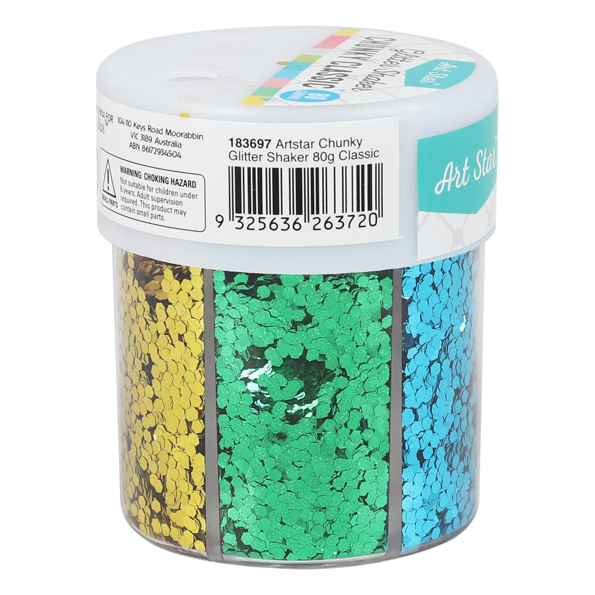 Art Star Chunky Glitter Shaker Assorted Colours 80g - Image 3