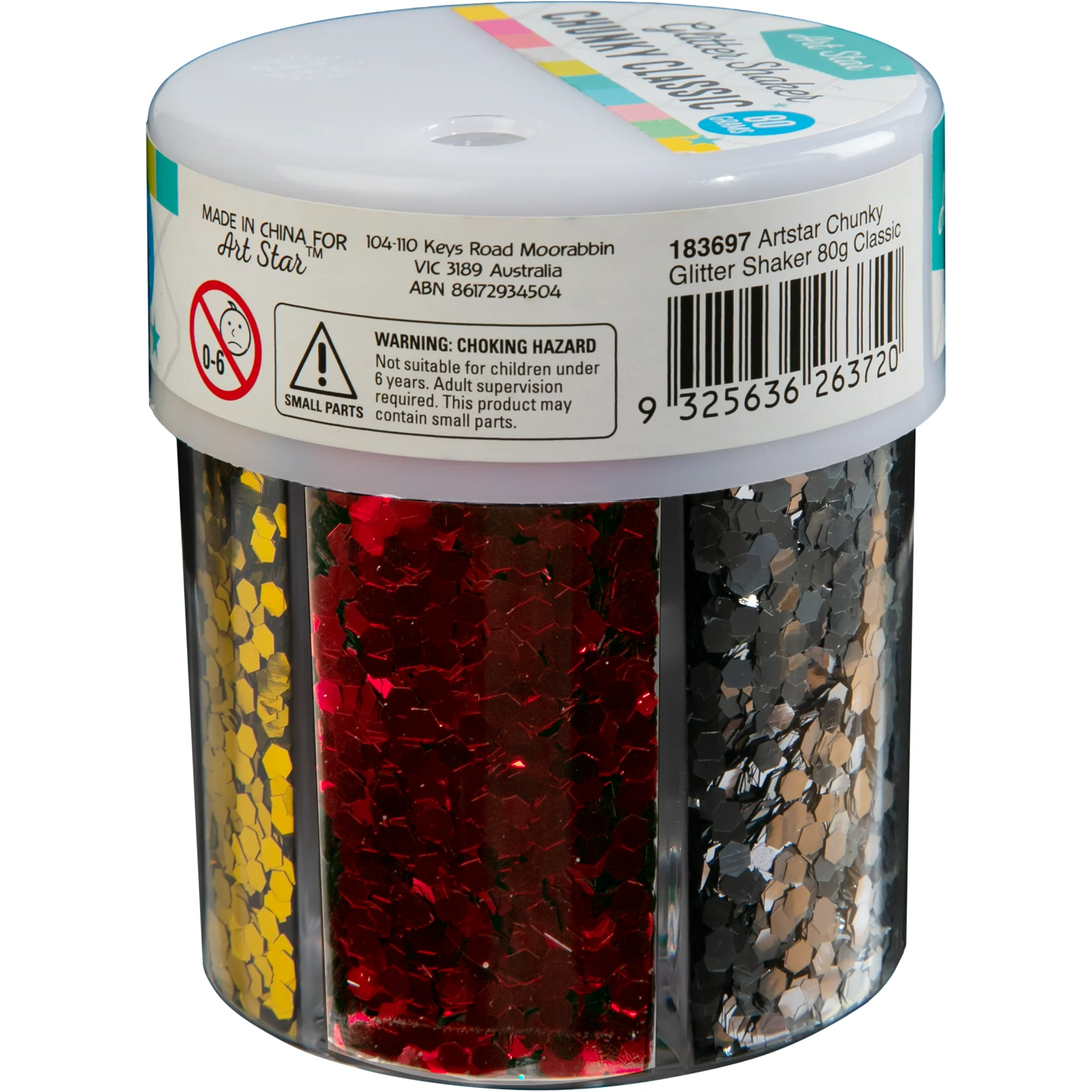 Art Star Chunky Glitter Shaker Assorted Colours 80g - Image 8