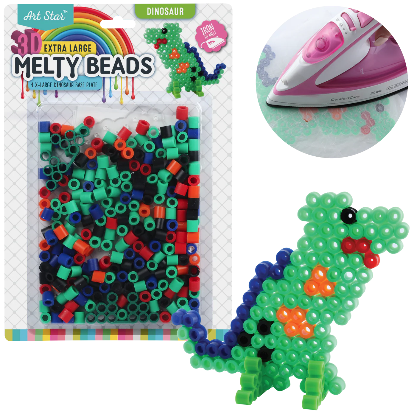 Art Star Jumbo Melty Beads Dinosaur Kit
