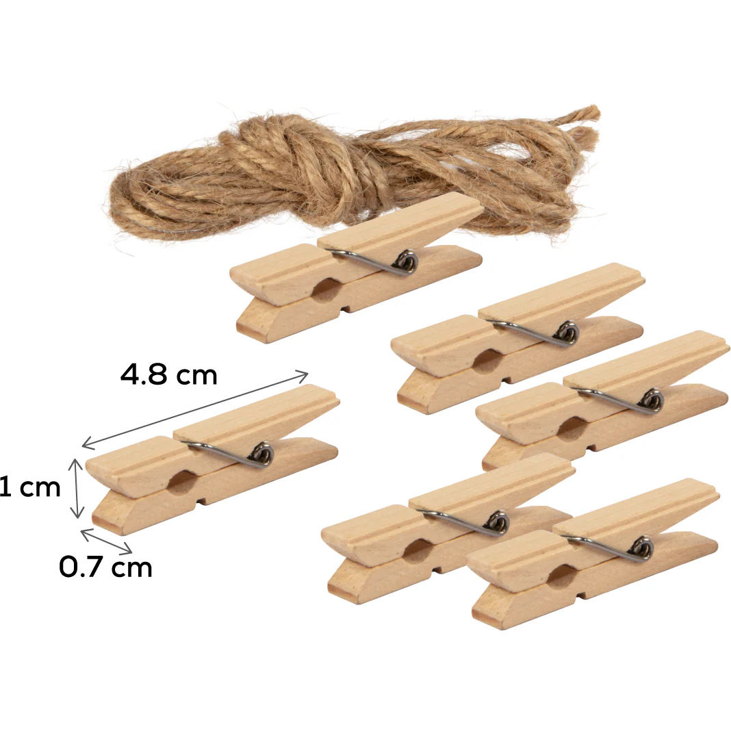 Art Star Natural Craft Pegs 4.8 x 0.7cm 48 Pieces - Image 4