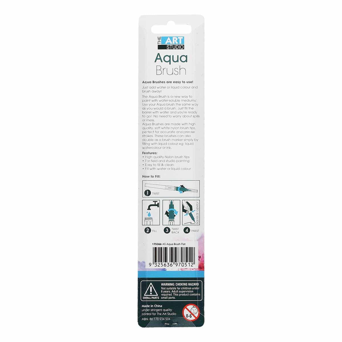 The Art Studio Aqua Flat Brush Brush 12mm - Image 3