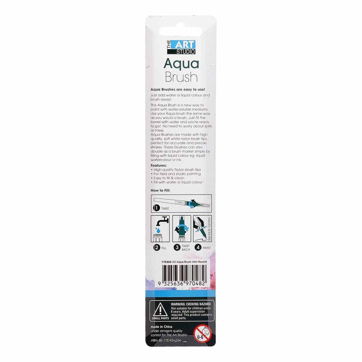 The Art Studio Aqua Brush Mini Round Nylon Tip - Image 3