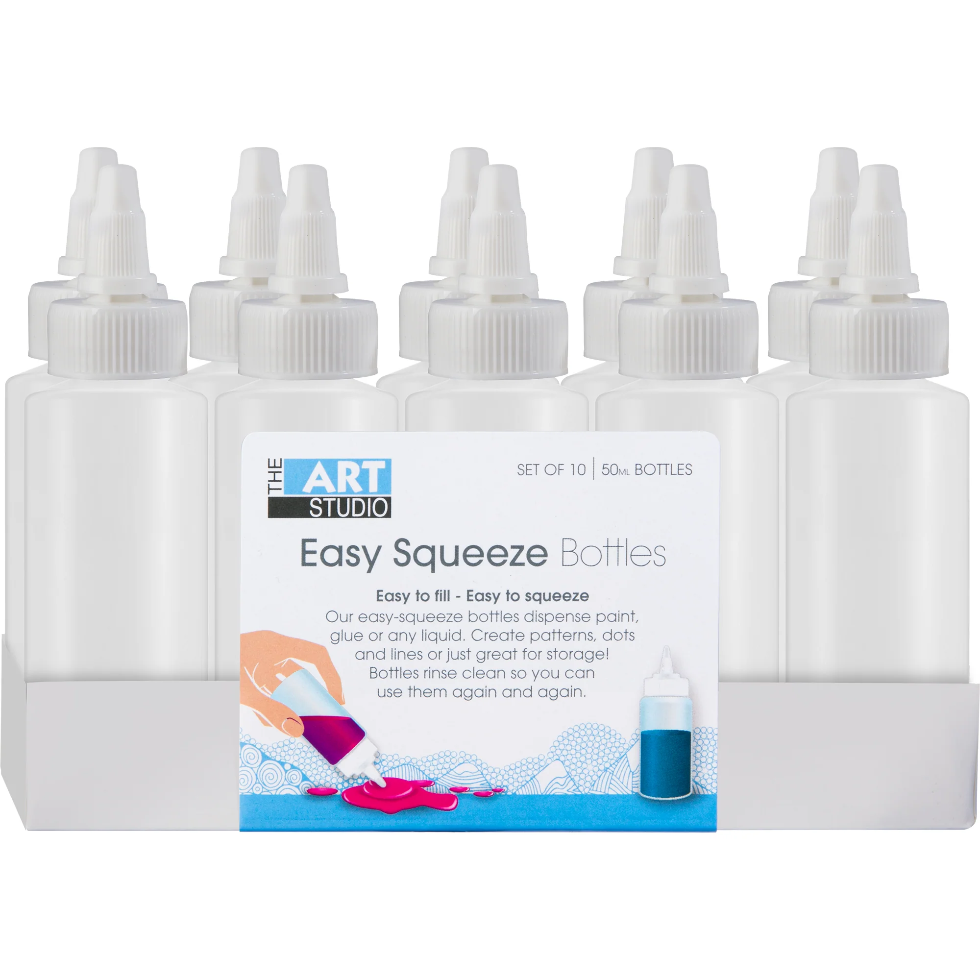 The Art Studio Easy Squeeze Bottles 10x50ml - Image 4