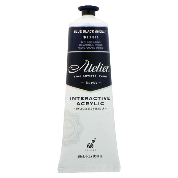 Atelier Interactive Artists Acrylic Paint, Blue Black (Indigo) S1 80ml - Image 2