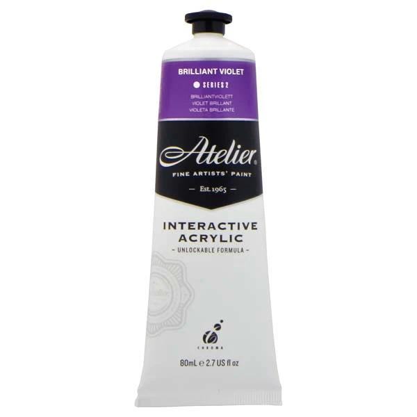 Atelier Interactive Artists Acrylic Paint,  Brilliant Violet S2 80ml - Image 2