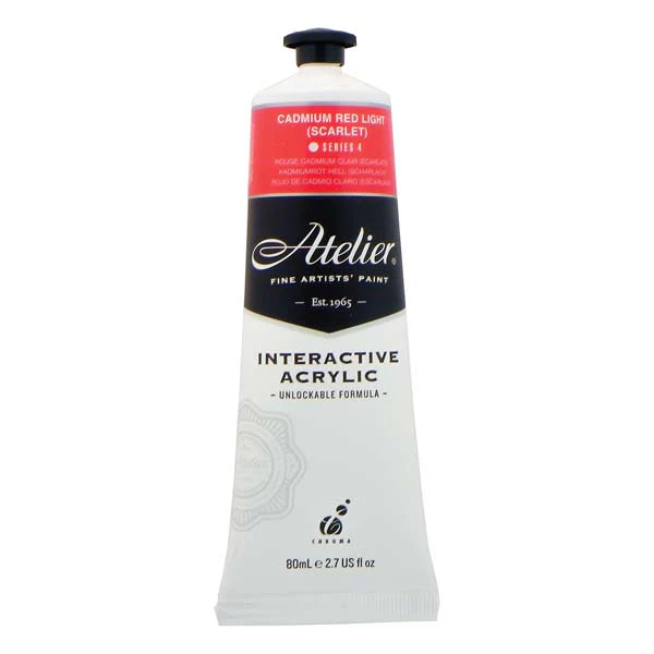 Atelier Interactive Artists Acrylic Paint, Cad Red Light (Scarlet) S4 80m - Image 2