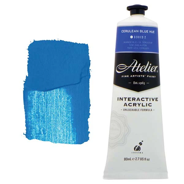 Atelier Interactive Artists Acrylic Paint, Cerulean Blue Hue S2 80ml