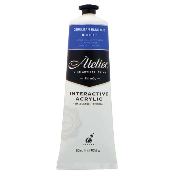 Atelier Interactive Artists Acrylic Paint, Cerulean Blue Hue S2 80ml - Image 2