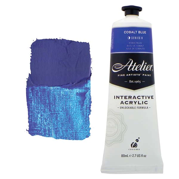 Atelier Interactive Artists Acrylic Paint,  Cobalt Blue S6 80ml