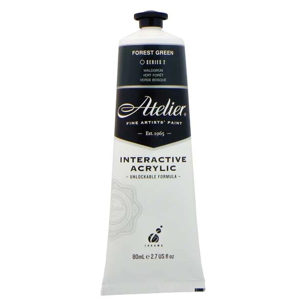 Atelier Interactive Artists Acrylic Paint, Forest Green S2 80ml - Image 2
