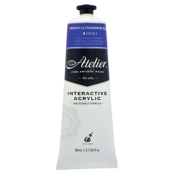 Atelier Interactive Artists Acrylic Paint, French Ultramarine S2 80ml - Image 2