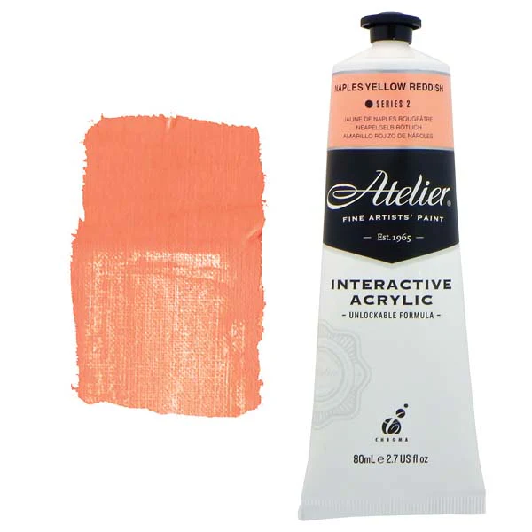 Atelier Interactive Artists Acrylic Paint, Naples Yellow Reddish S2 80ml