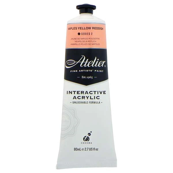 Atelier Interactive Artists Acrylic Paint, Naples Yellow Reddish S2 80ml - Image 2