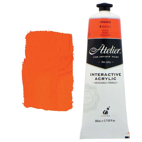 Atelier Interactive Artists Acrylic Paint, Orange S2 80ml