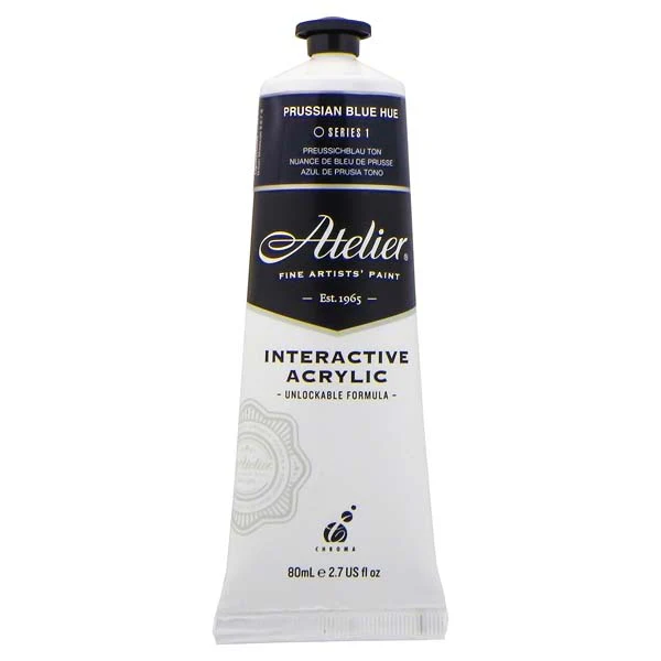 Atelier Interactive Artists Acrylic Paint, Prussian Blue Hue S1 80ml - Image 2