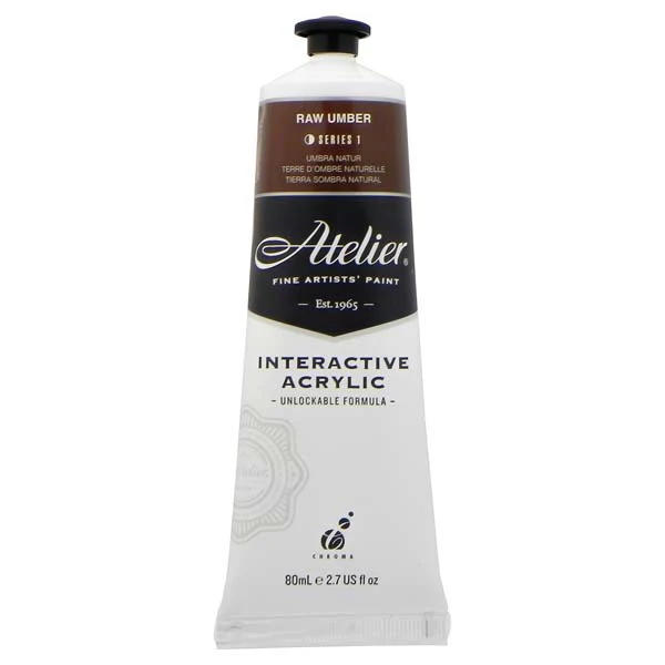 Atelier Interactive Artists Acrylic Paint, Raw Umber S1 80ml - Image 2