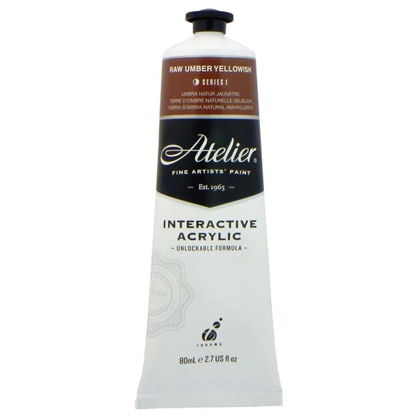 Atelier Interactive Artists Acrylic Paint, Raw Umber (Yellowish) S1 80ml - Image 2