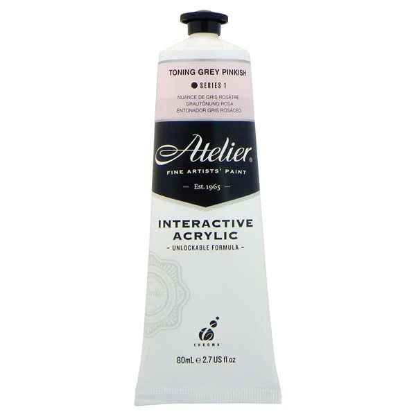 Atelier Interactive Artists Acrylic Paint, Toning Grey Pinkish S1 80ml - Image 2