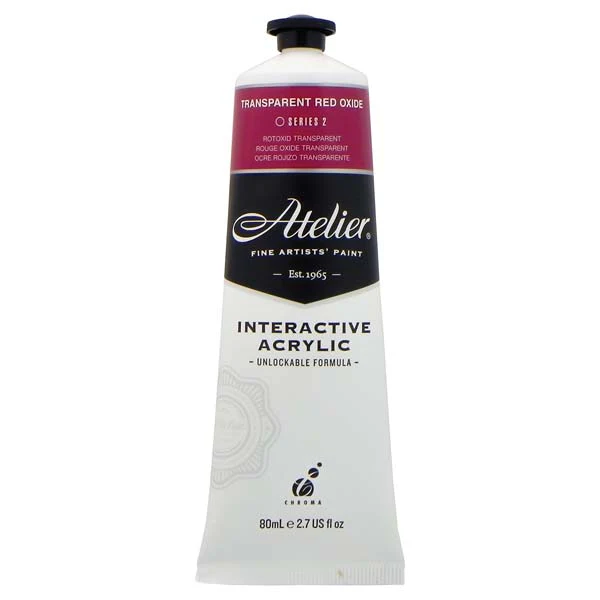Atelier Interactive Artists Acrylic Paint, Trans Red Oxide S2 80ml - Image 2