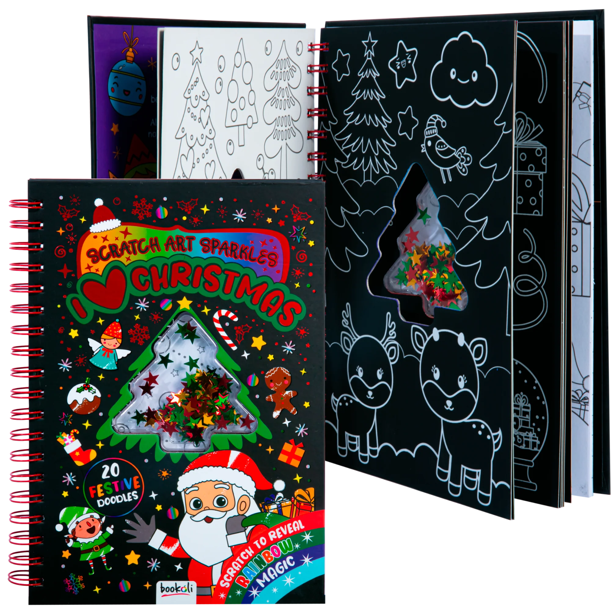 Scratch Art Sparkles I Love Christmas Activity Book