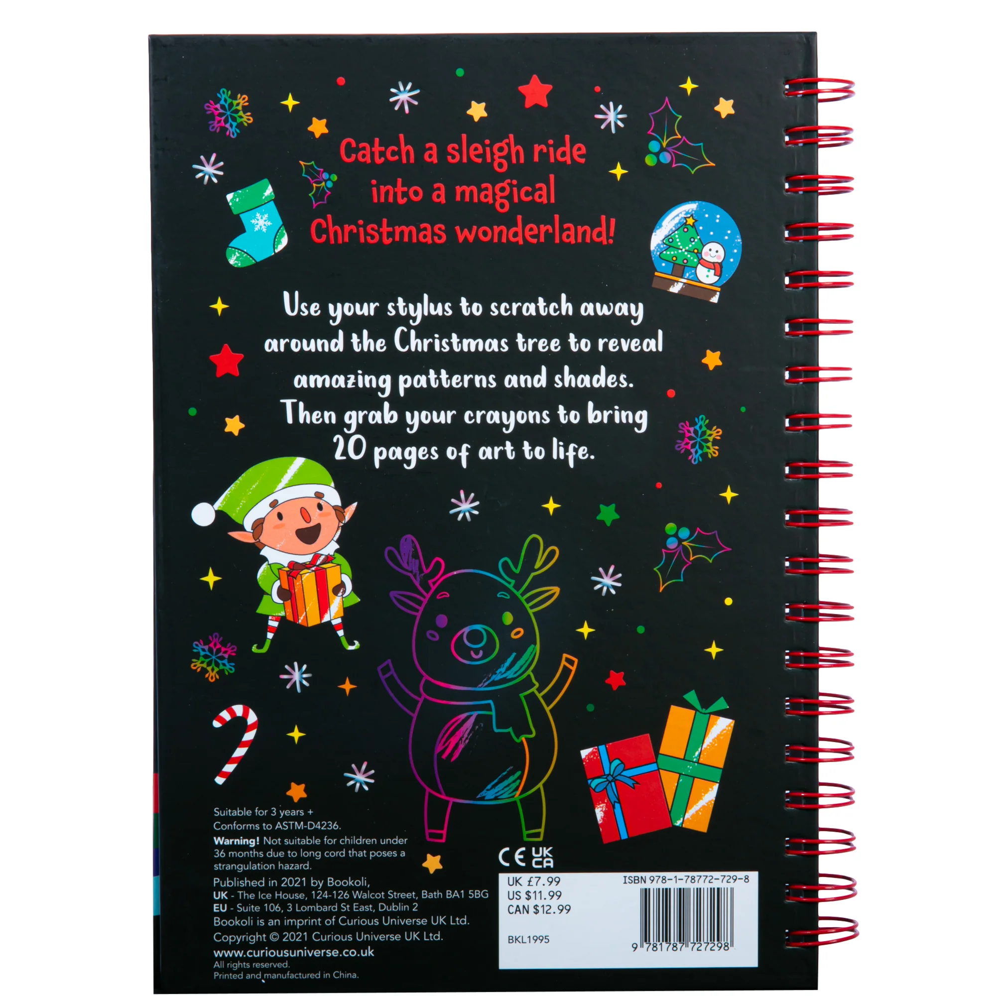 Scratch Art Sparkles I Love Christmas Activity Book - Image 5