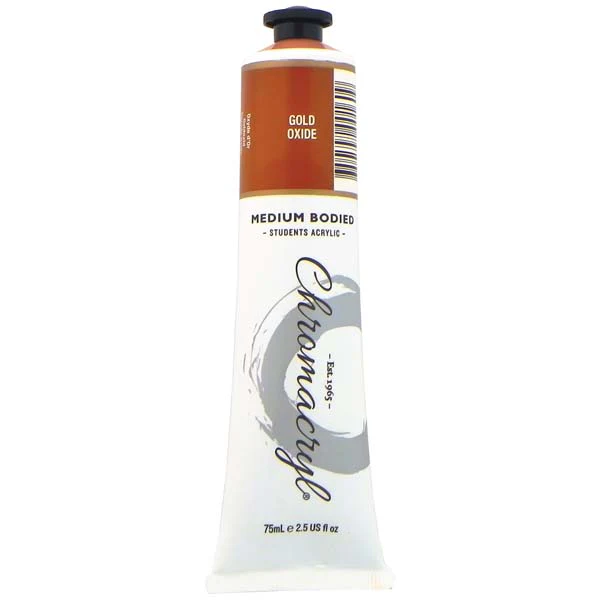 Chromacryl Students Acrylic Paint, 75ml Gold Oxide - Image 2