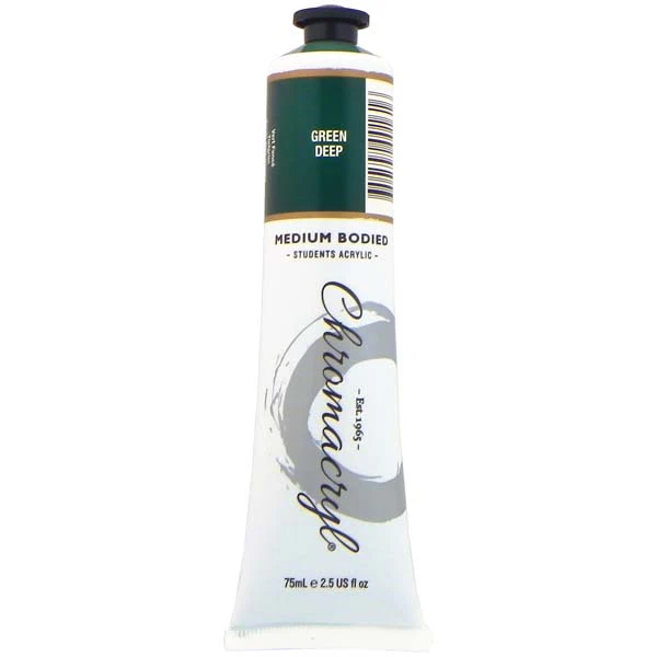 Chromacryl Students Acrylic Paint, 75ml Green Deep - Image 2