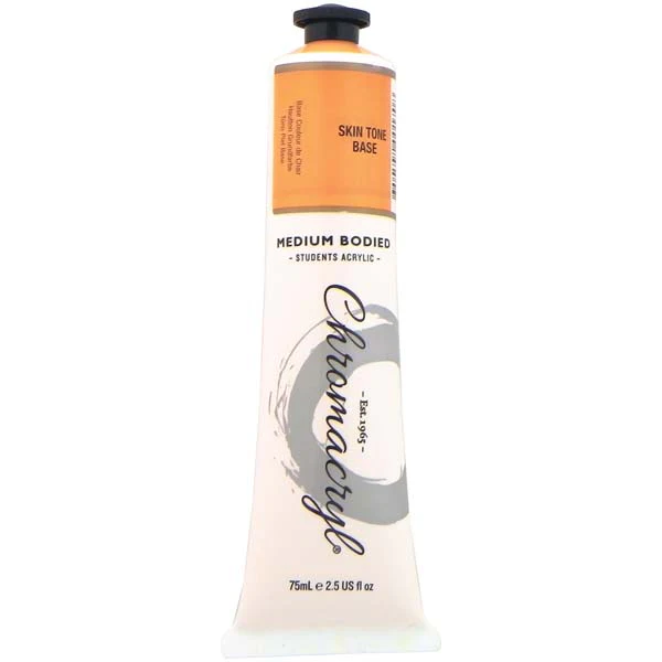 Chromacryl Students Acrylic Paint, 75ml Peach - Image 2