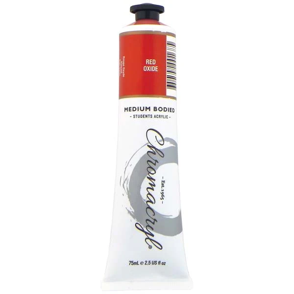 Chromacryl Students Acrylic Paint, 75ml Red Oxide - Image 2