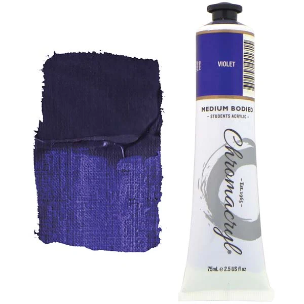 Chromacryl Students Acrylic Paint, 75ml Violet
