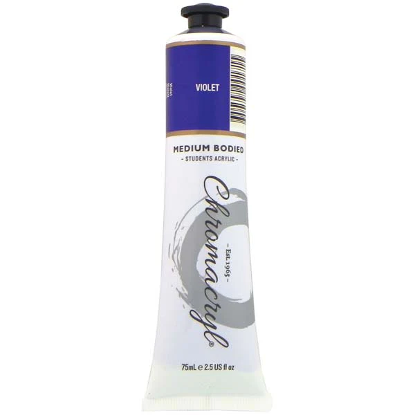 Chromacryl Students Acrylic Paint, 75ml Violet - Image 2