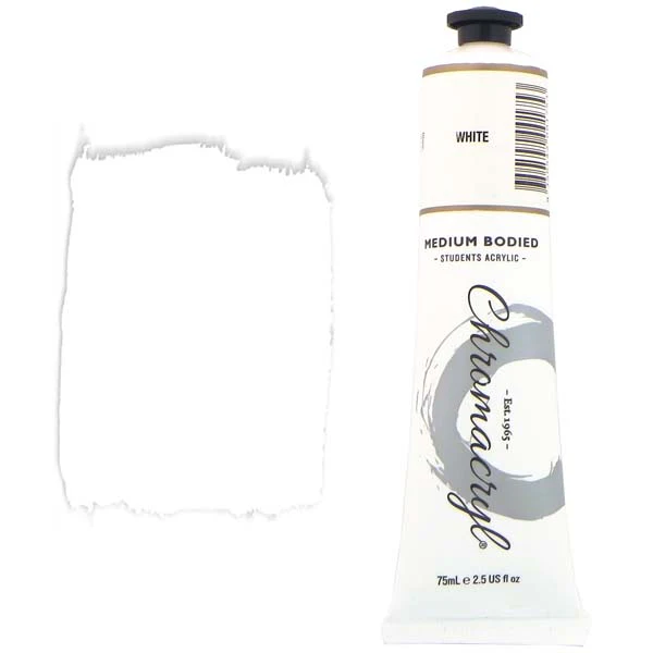 Chromacryl Students Acrylic Paint, 75ml White